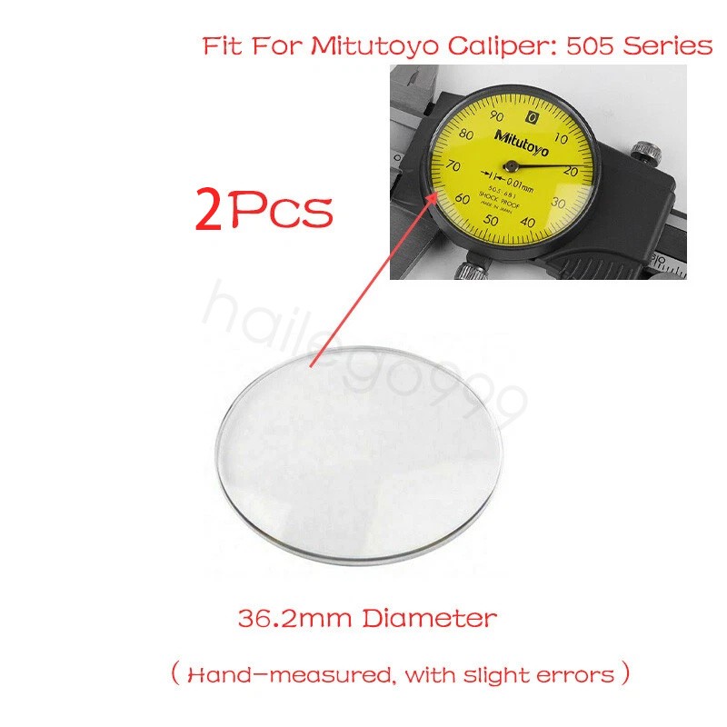 2X Replacement Part Crystal Cover Lid For Mitutoyo 505 Series 1.42″ Dial Caliper