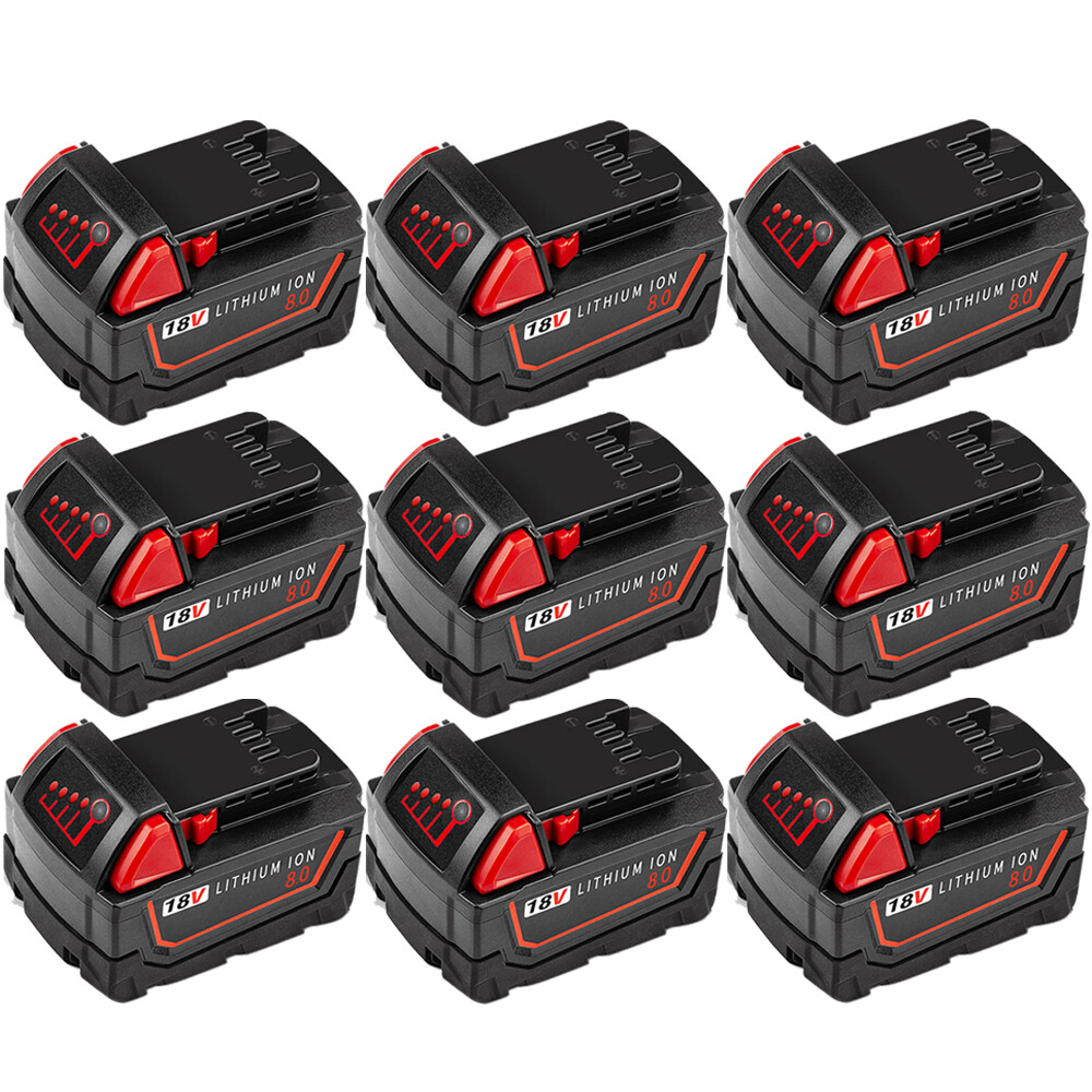 1/10 x For Milwaukee for M18 8.0Ah Extended Capacity Lithium Battery 48-11-1860
