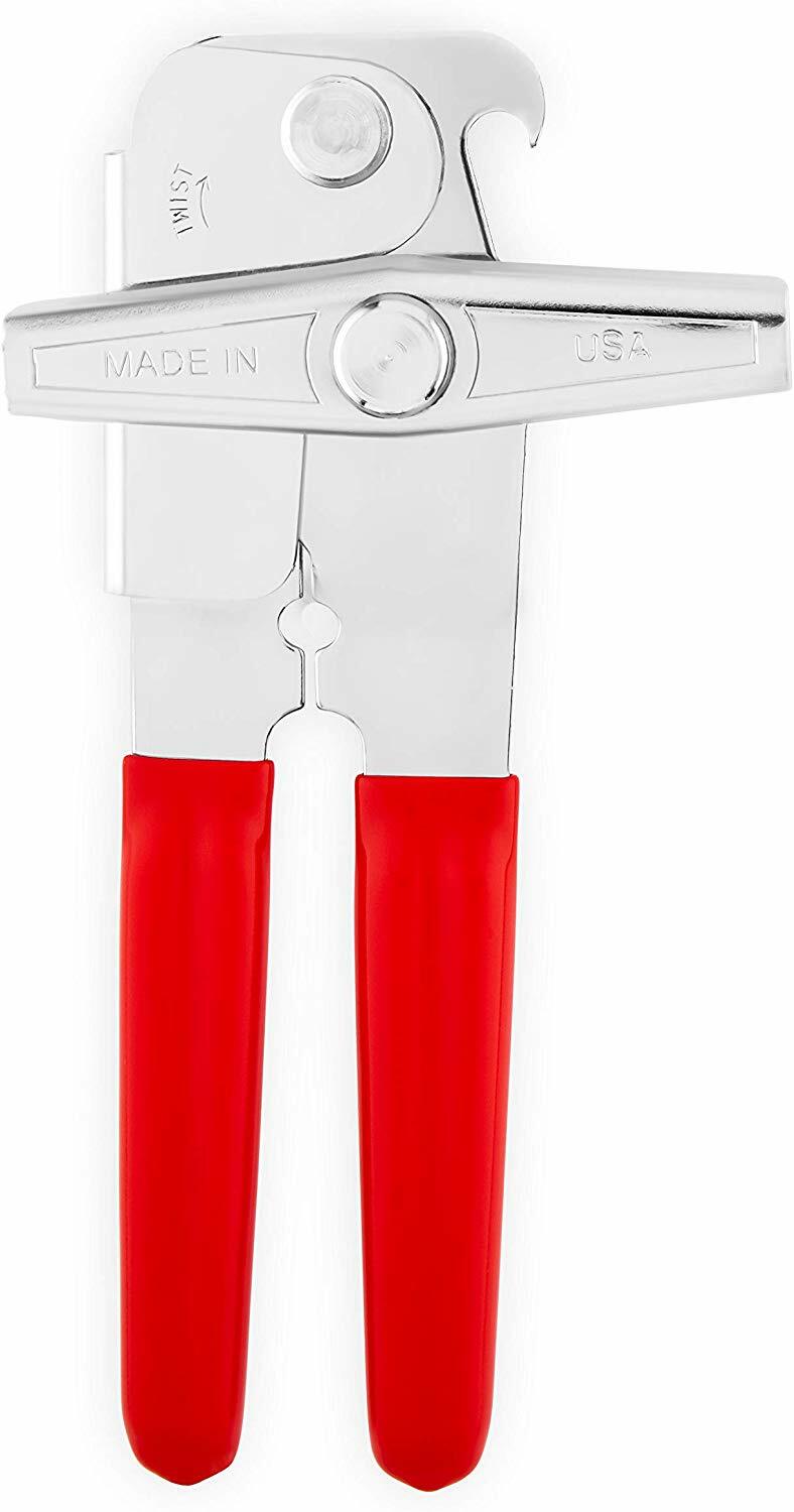 EZ DUZ IT American Made Red Grips Manual Deluxe Can Opener – Made In The USA