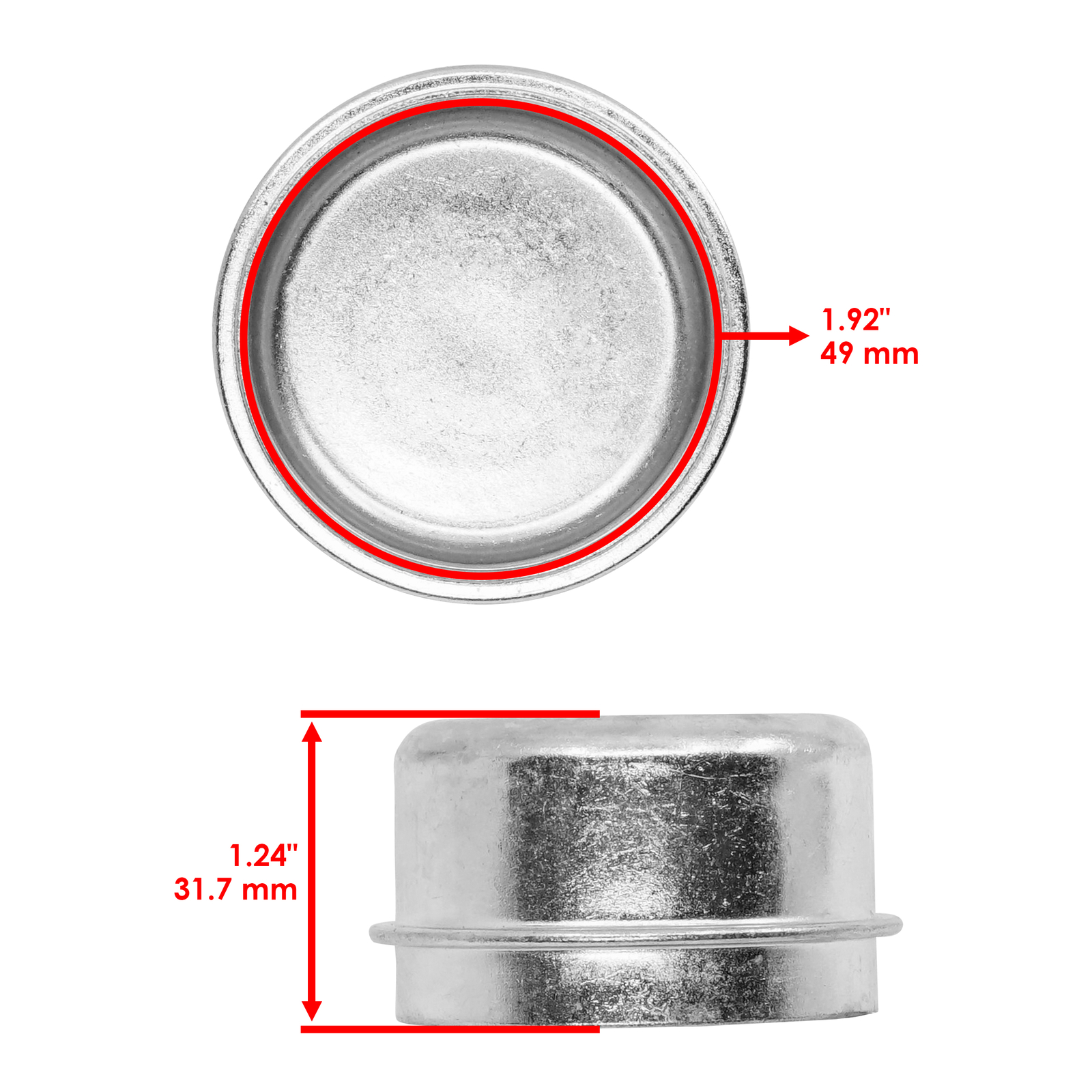 014-7005-20 014-7005-00 Wheel Fork Zinc Dust Cover For Bad Boy AOS Outlaw ZT CZT