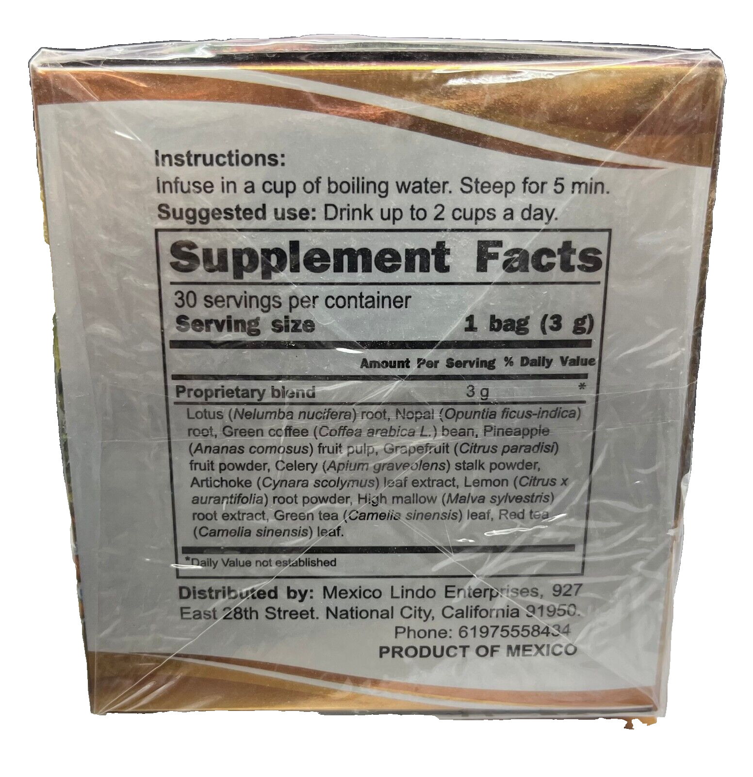 Bypass Tea Dietary supplement