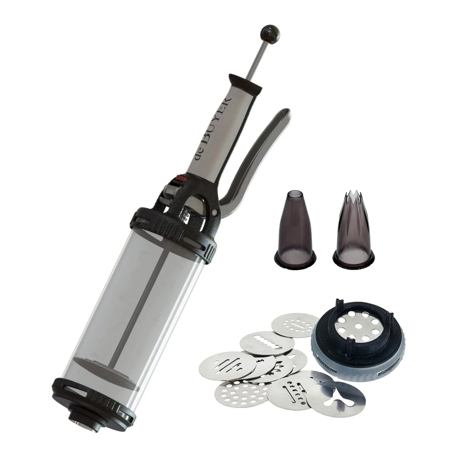 De Buyer LE TUBE Pastry Press – Includes 13 Cookie Discs & Two Tips