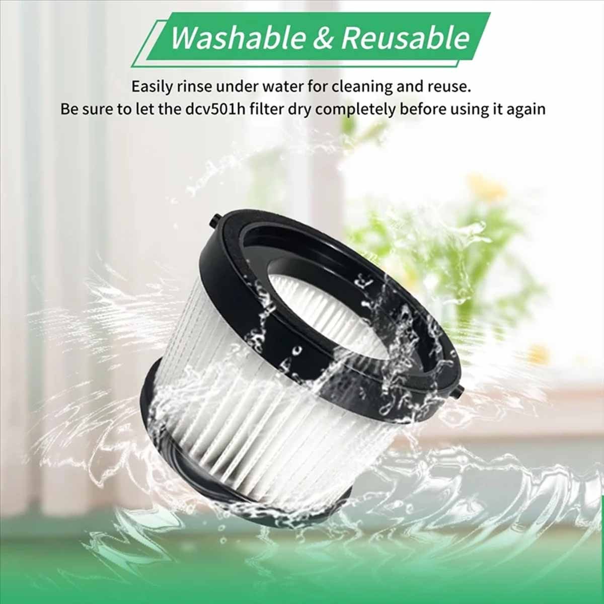 4 Pcs DCV501HB Filter for DEWALT DCV501HB 20V Cordless Handheld Vacuum DCV5011H