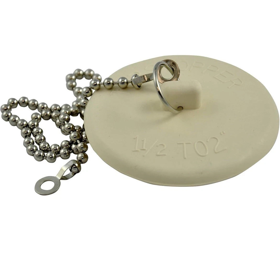 2 PACK DANCO 80783 1-1/2″ – 2 IN. UNIVERSAL TUB STOPPER WITH 11″ CHAIN INCLUDED