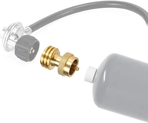 Universal Solid Brass Propane Tank Adapter 20LB to 1LB Converter QCC1 Regulator