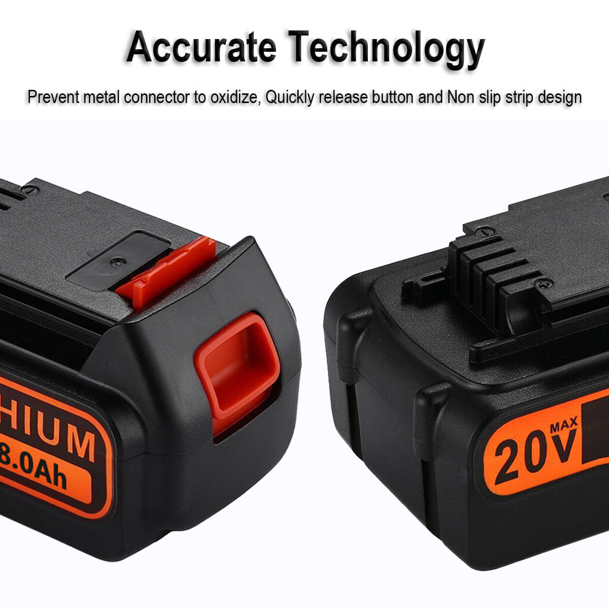 20V MAX Lithium-ion 8.0Ah Battery for BLACK & DECKER 20 Volt LBXR20 LBX20 LB20
