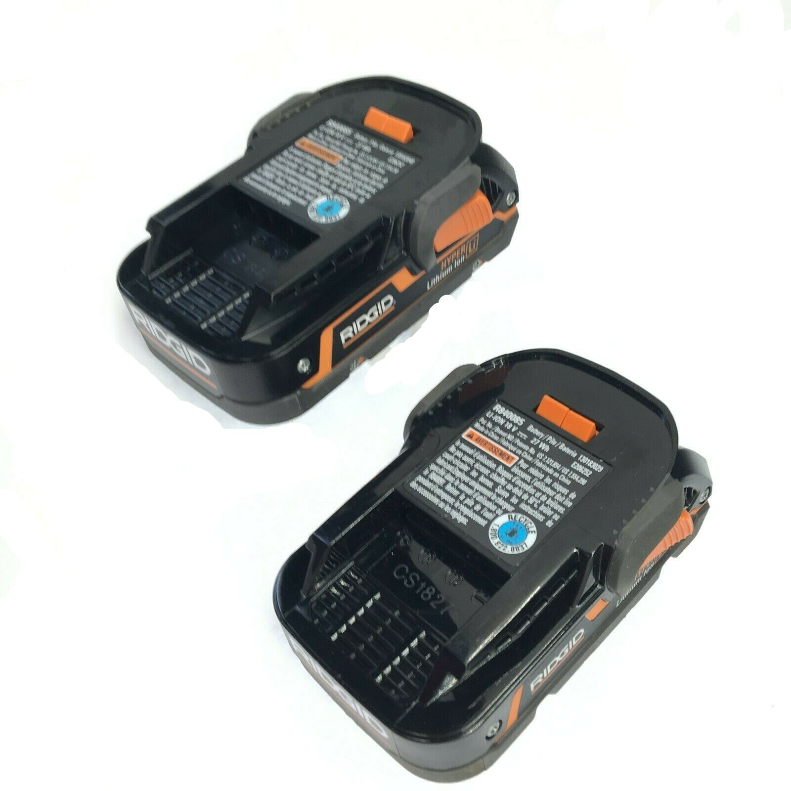 2 RIDGID 18 VOLT HYPER LITHIUM-ION BATTERIES – R840085