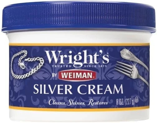 Wright’s Silver Cleaner and Polish Cream – 8 Ounce – Ammonia Free – Gently clean
