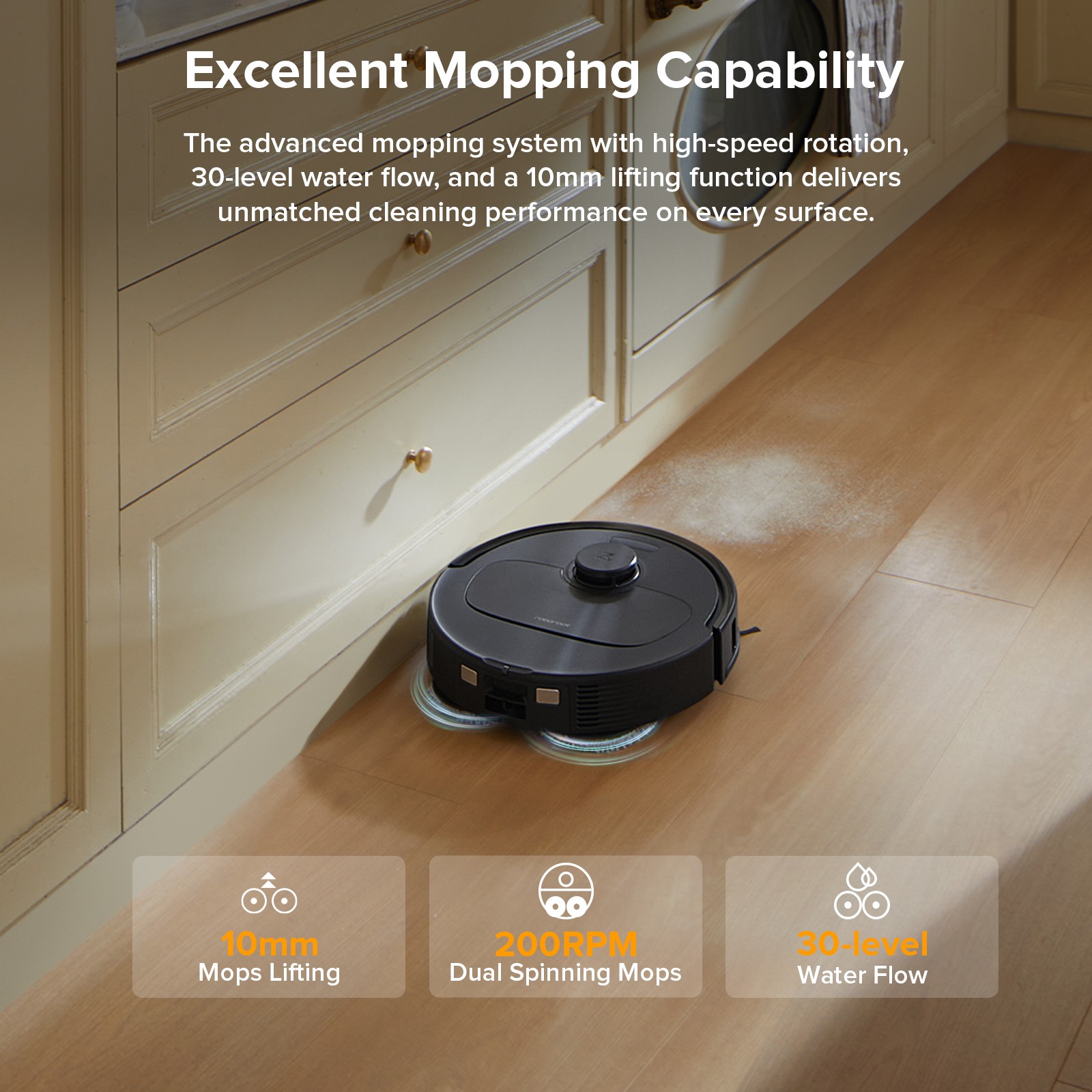 Roborock QV 35A Robot Vacuum, 8000Pa, Obstacle Avoidance – Certified Refurbished