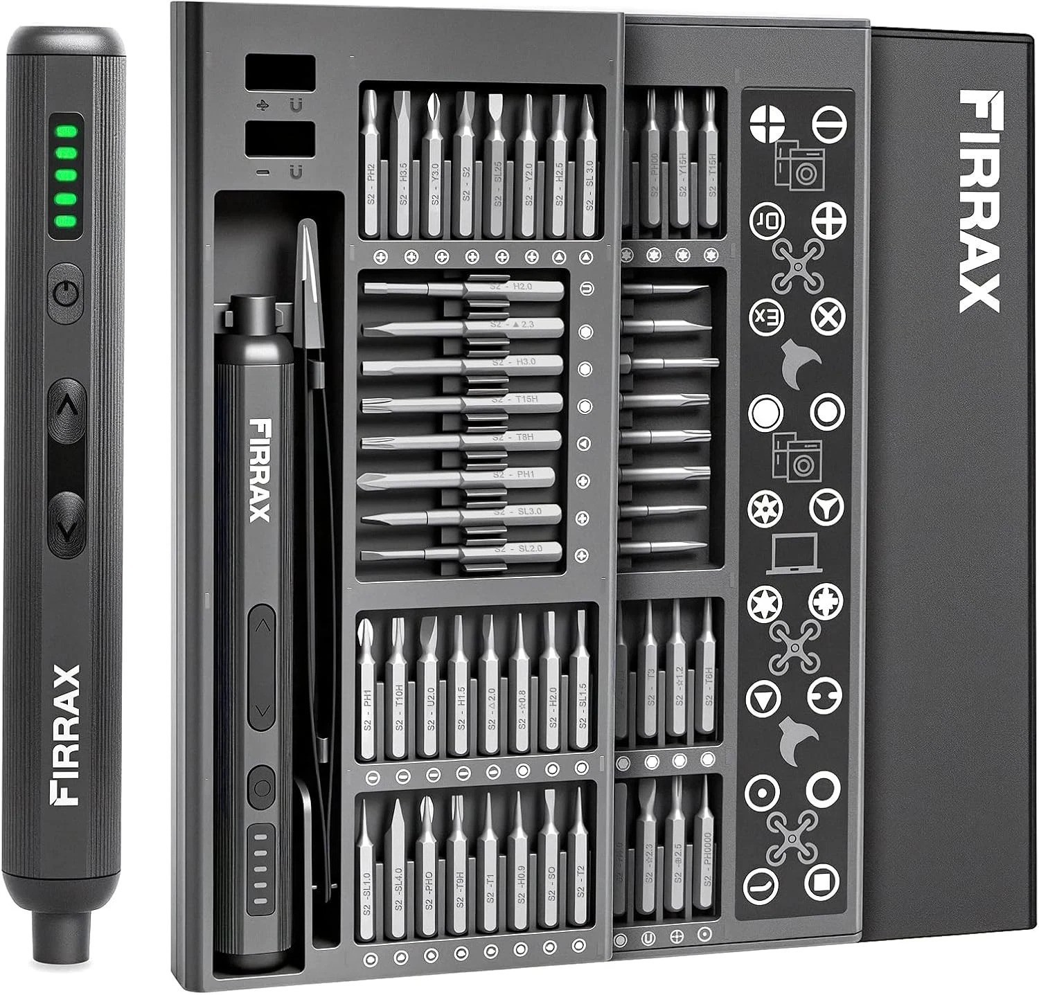 Ultimate 76-in-1 Electric Screwdriver for PCs, Phones, Cameras—With LED Lights