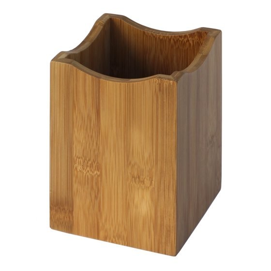 Oceanstar Contemporary Bamboo Utensil Holder in Brown, 6 H x 4 L x 4 W inches