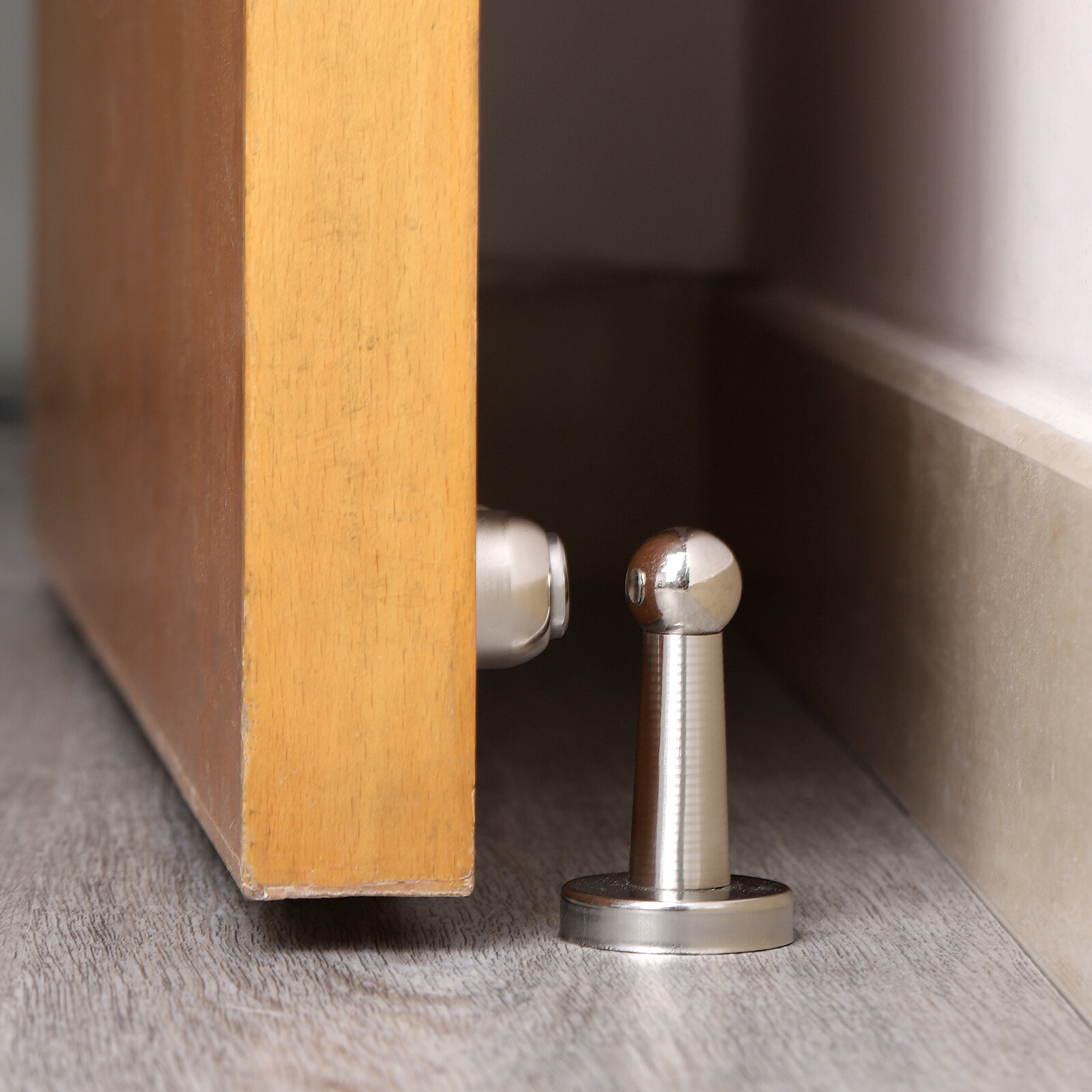 Magnetic Door Stop Holder Stay Home Safety Stopper Guard Office Fitting Screws