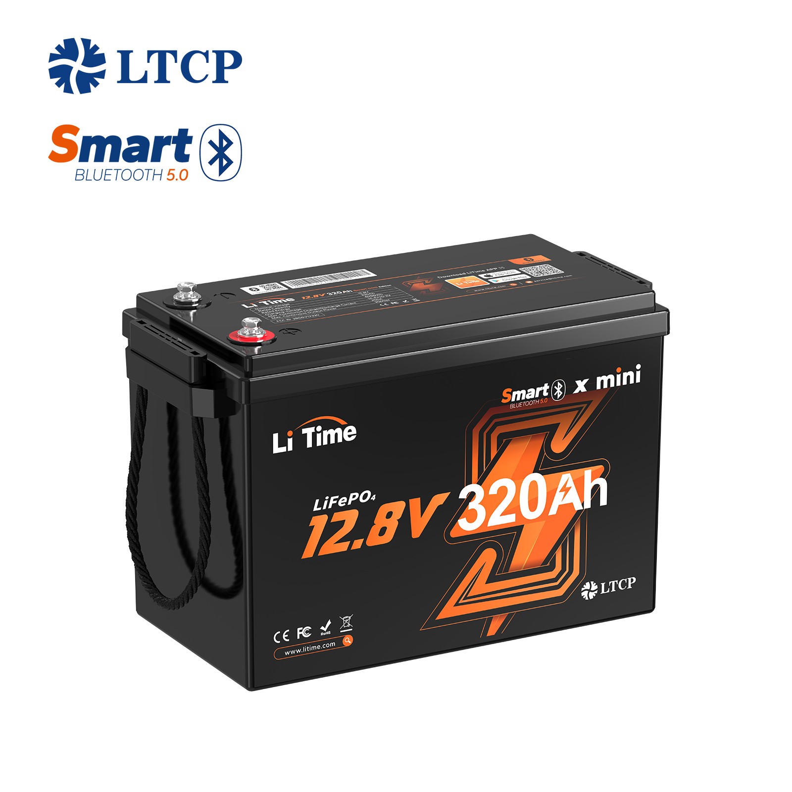 LiTime 12V 320Ah mini Bluetooth Lithium Battery Deep Cycle For RV -Refurbished