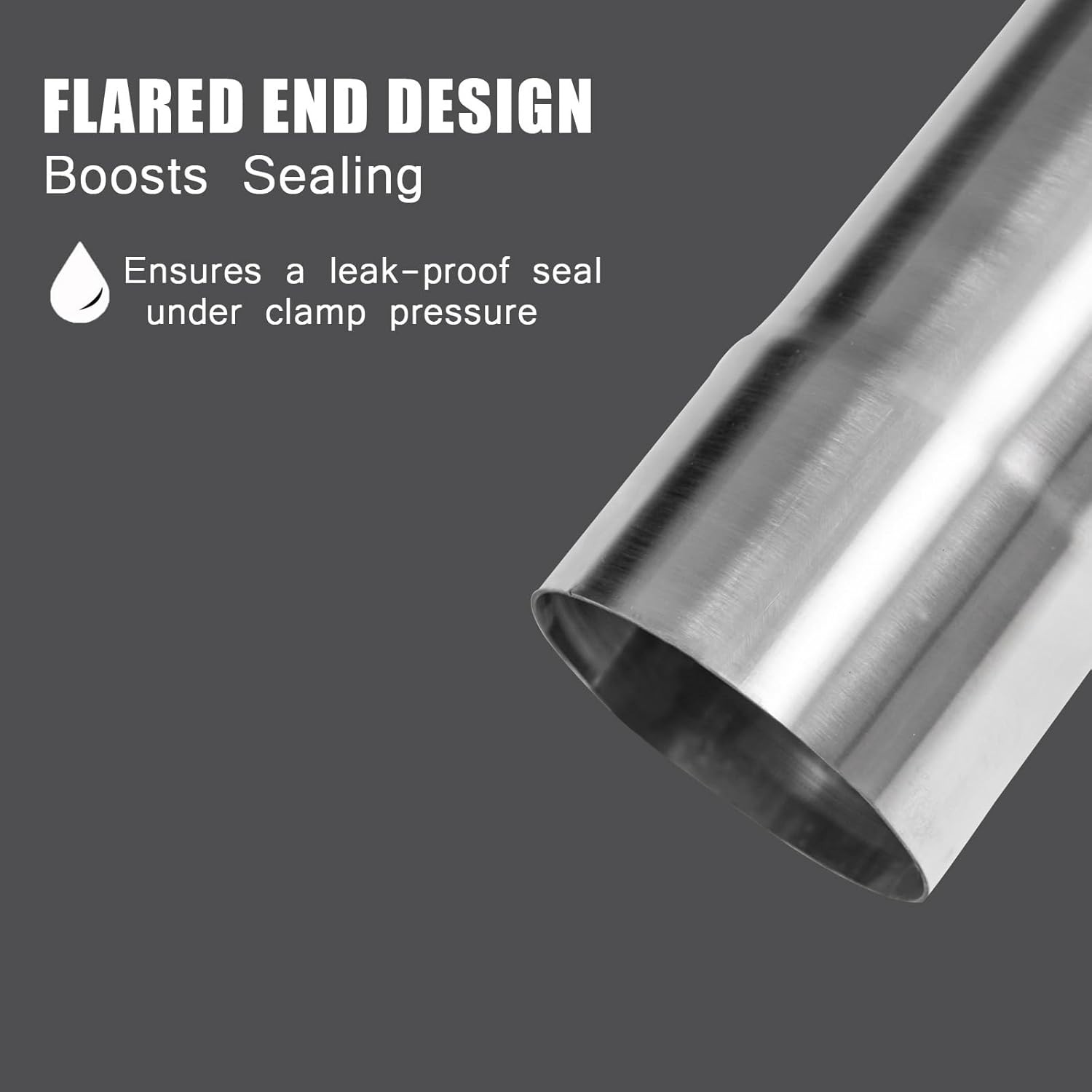 2.5 Inch Exhaust Pipe T304 Stainless Steel Exhaust Tubing,Tailpipe Inlet and Out