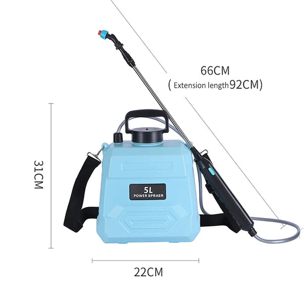Rechargeable Electric Garden Plant Sprayer 5L Battery Powered Sprayer 2 Nozzles