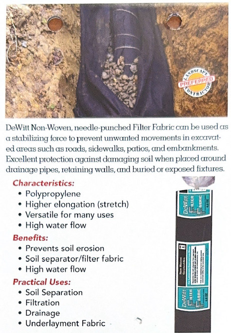 DeWitt Filter Fabric (multiple weights and sizes)