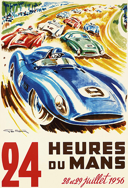 1956 24 Hours of Le Mans Race – Promotional Advertising Poster
