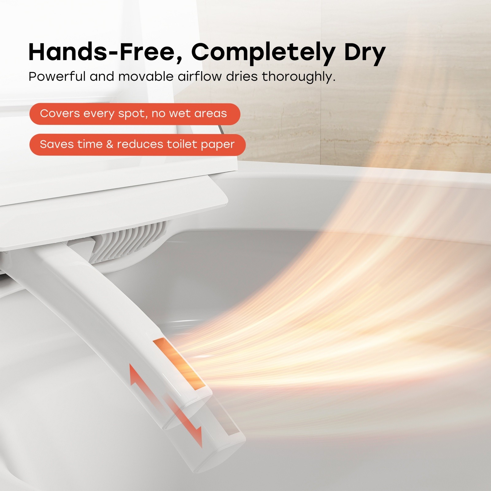 HOROW X70 Smart Toilet w/ Bidet Built in,ADA Chair Height,Elongated Heated Seat