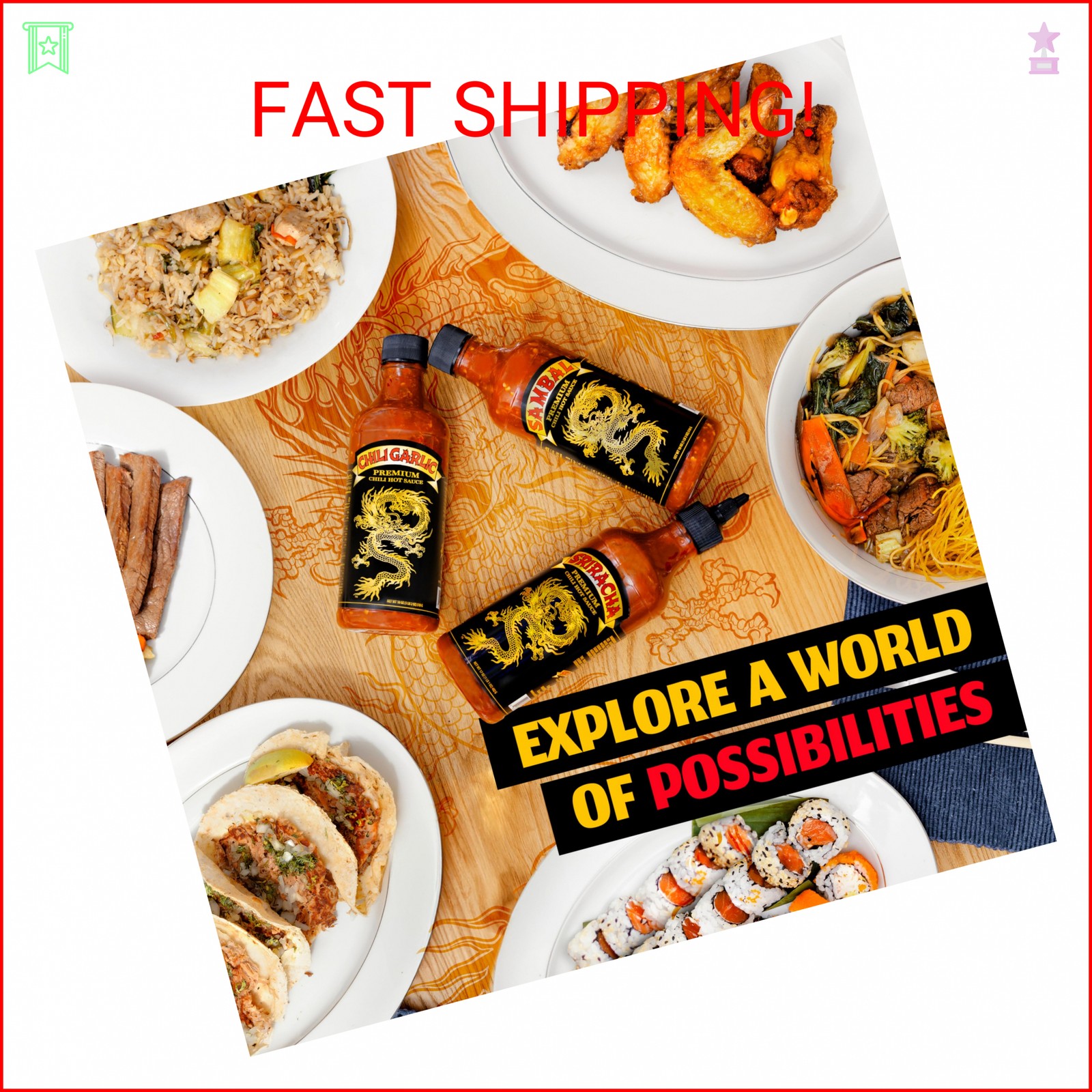 Underwood Ranches Limited Edition Dragon Sambal Sauce – Hot Sauce for Eggs, Pizz
