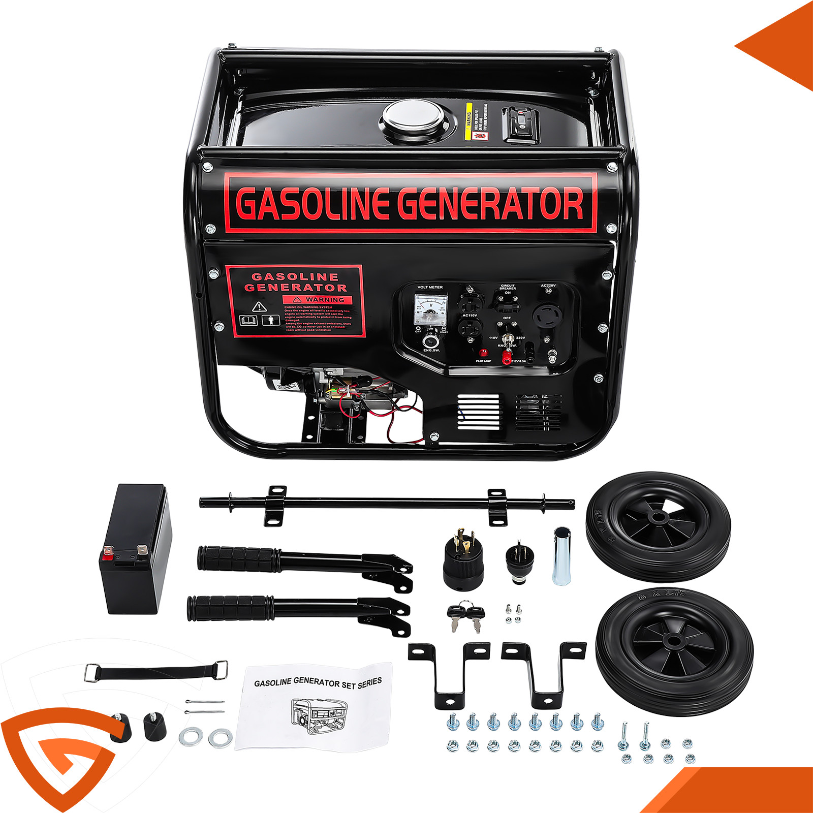 6000W Gas Inverter Generator Electric Start 110V&220V Generators Portable Quiet