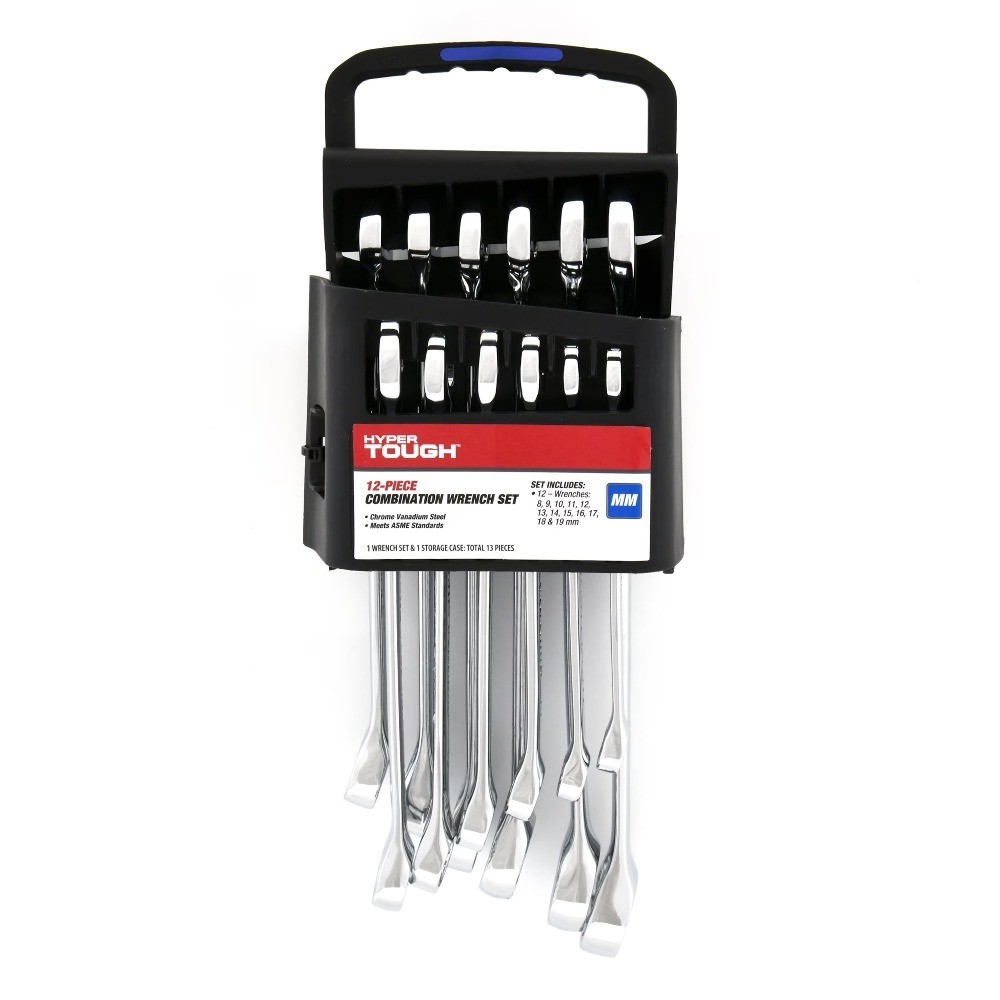 12-Piece Metric Combination Wrench Tool Set, Hand Tools