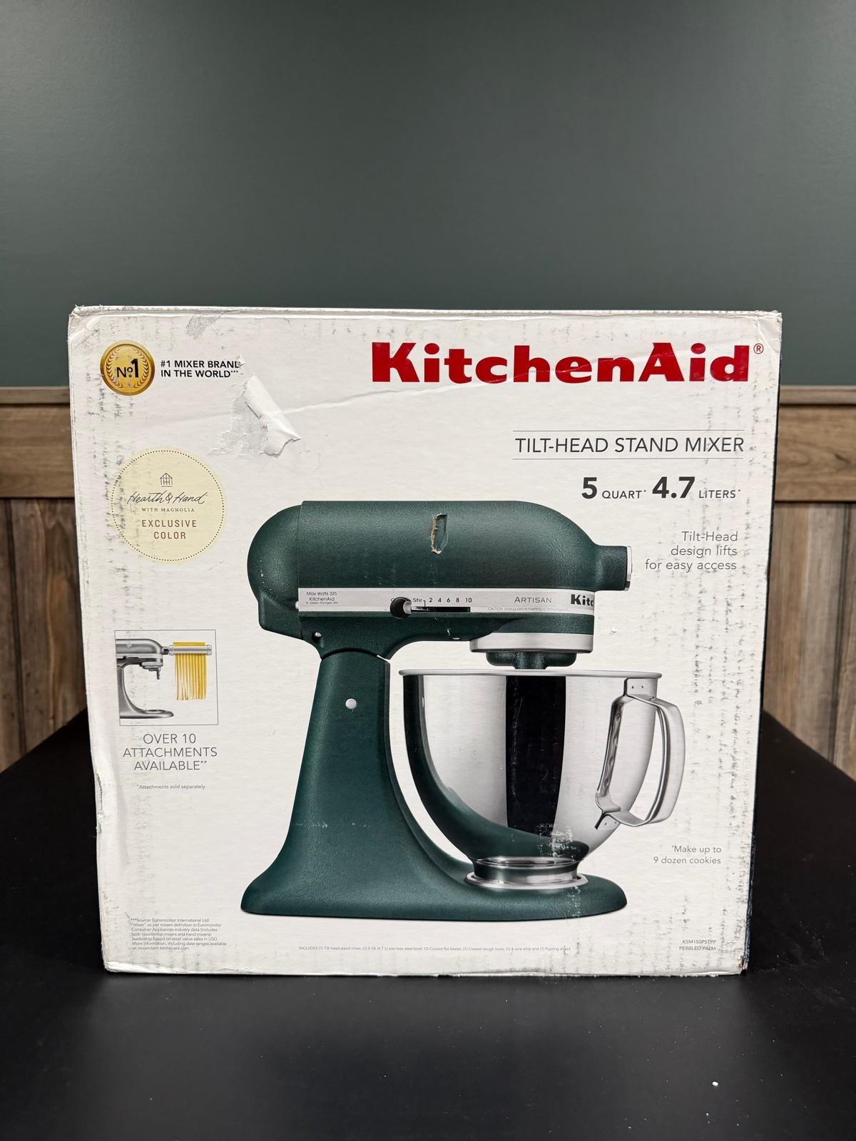 KitchenAid Artisan KSM150PSTPP 5 Qt Tilt-Head Stand Mixer Pebbled Palm NEW