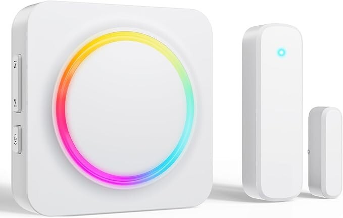 Door Chime Wireless Door Open Contact Sensor Alarm with 600 FT Range