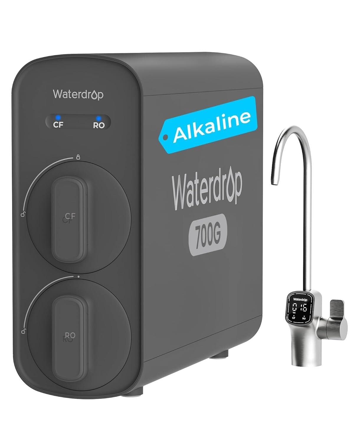 Waterdrop G5P700A Alkaline Mineral pH+ Reverse Osmosis Water Filter,NSF/ANSI 372