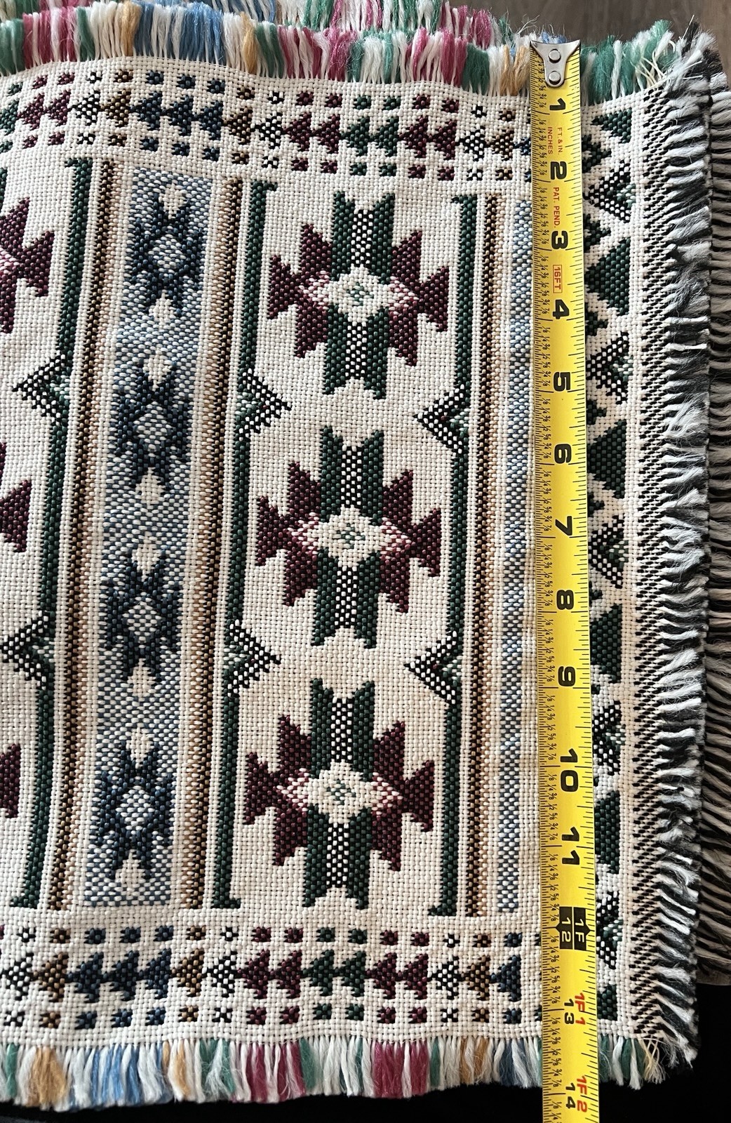 Set of 5 placemats, Native American design, polyester, reversible, 20″ X 12″