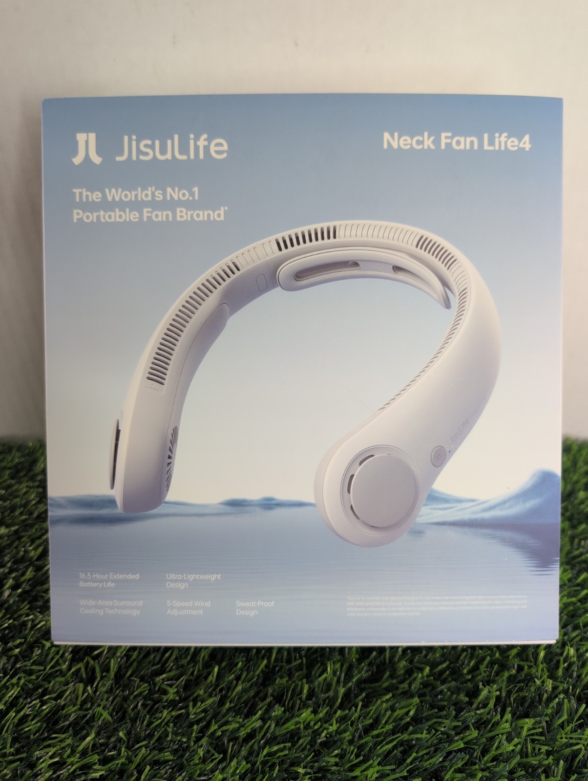 JISULIFE Portable Neck Fan Gray New