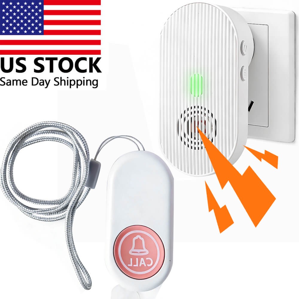 Voice Door Alarm When Opened Caregiver Pager Help System Wireless Doorbell Chime