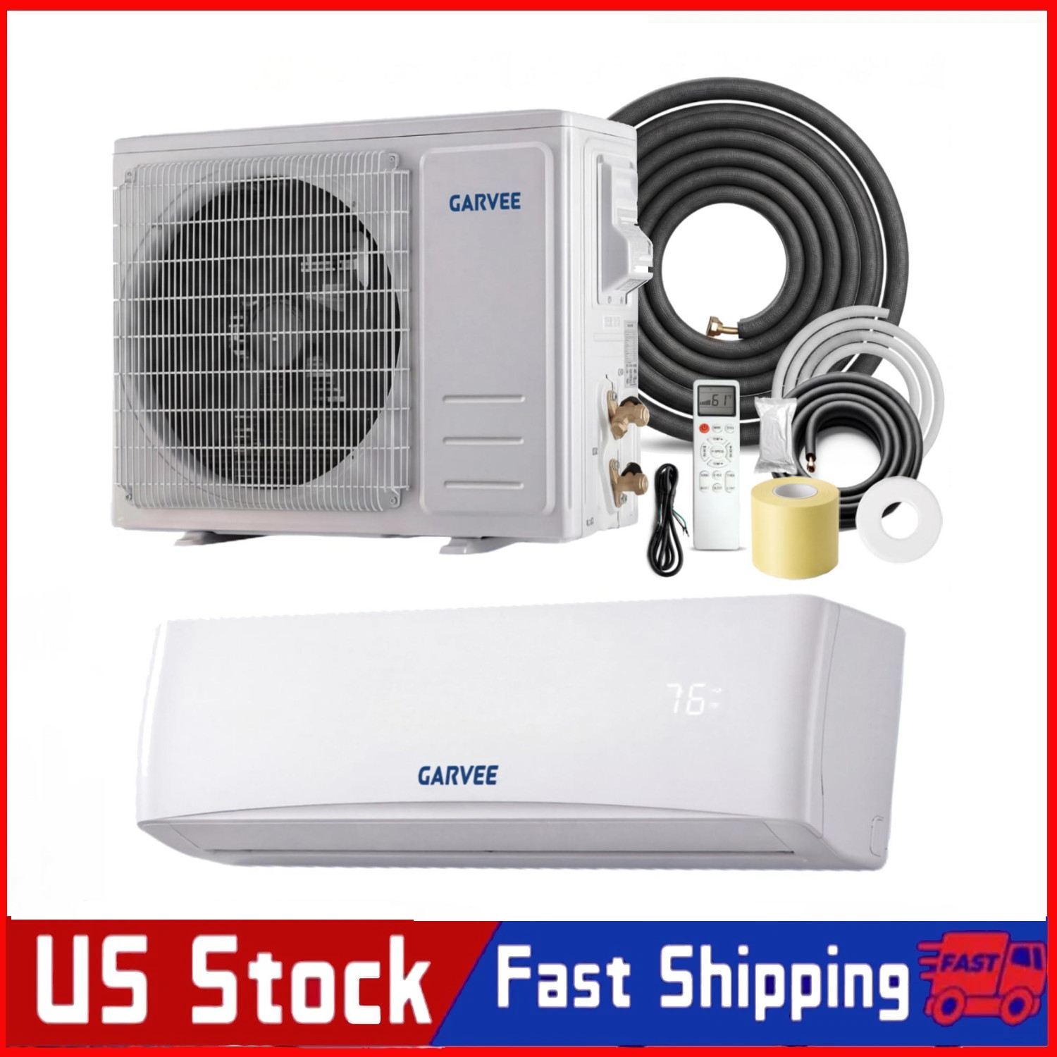 12000 BTU Mini Split Air Conditioner & Heater Ductless 17 SEER2 750 Sq. Ft 115v
