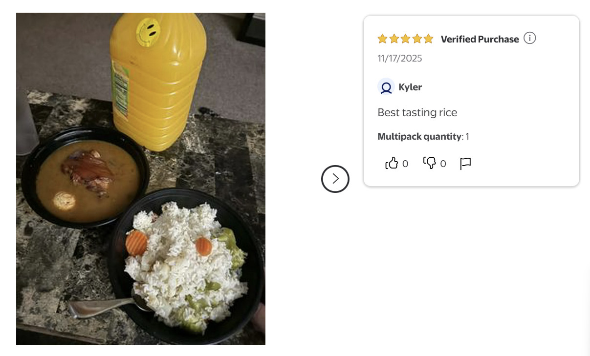 Great Value Long Grain Enriched White Rice, Bulk 20 lb Bag Cooking and Meal Prep