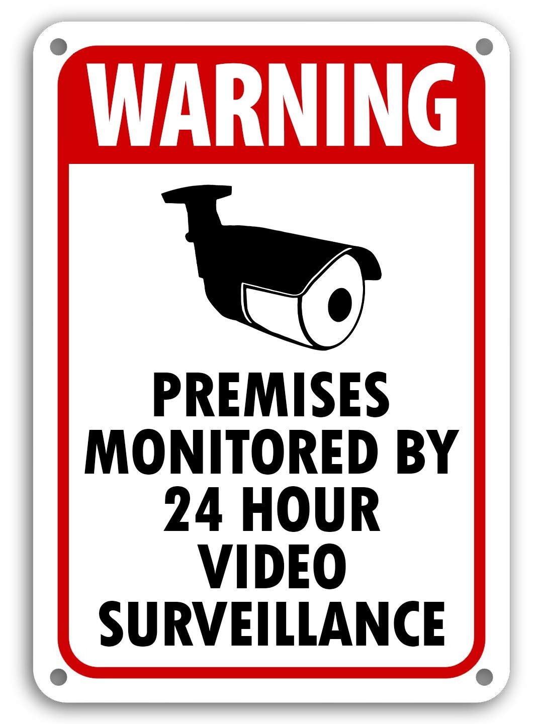 WARNING SIGNS 24 HOUR VIDEO SURVEILLANCE SECURITY SIGN – CCTV CAMERA SIGN