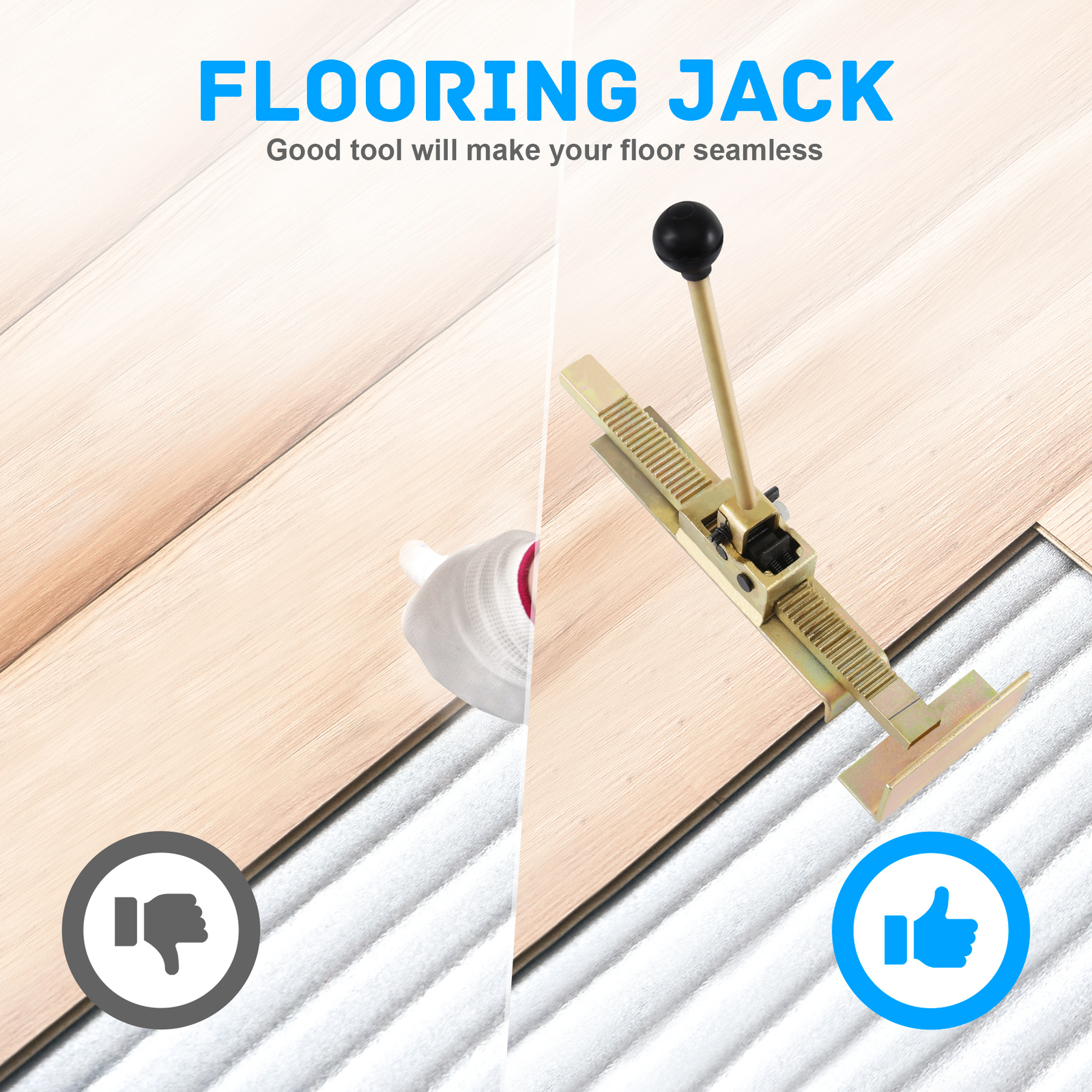 Flooring Jack Ratcheting Hardwood Plank Jack Installation Wood Floor Clamp Tool