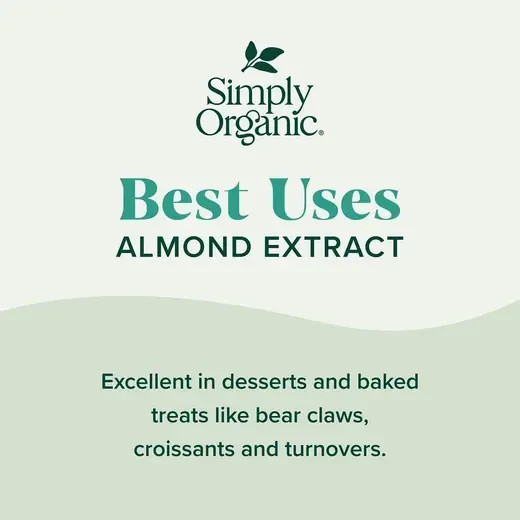 Simply Organic Almond Extract 2oz – USDA Certified Organic, Non-GMO Flavoring