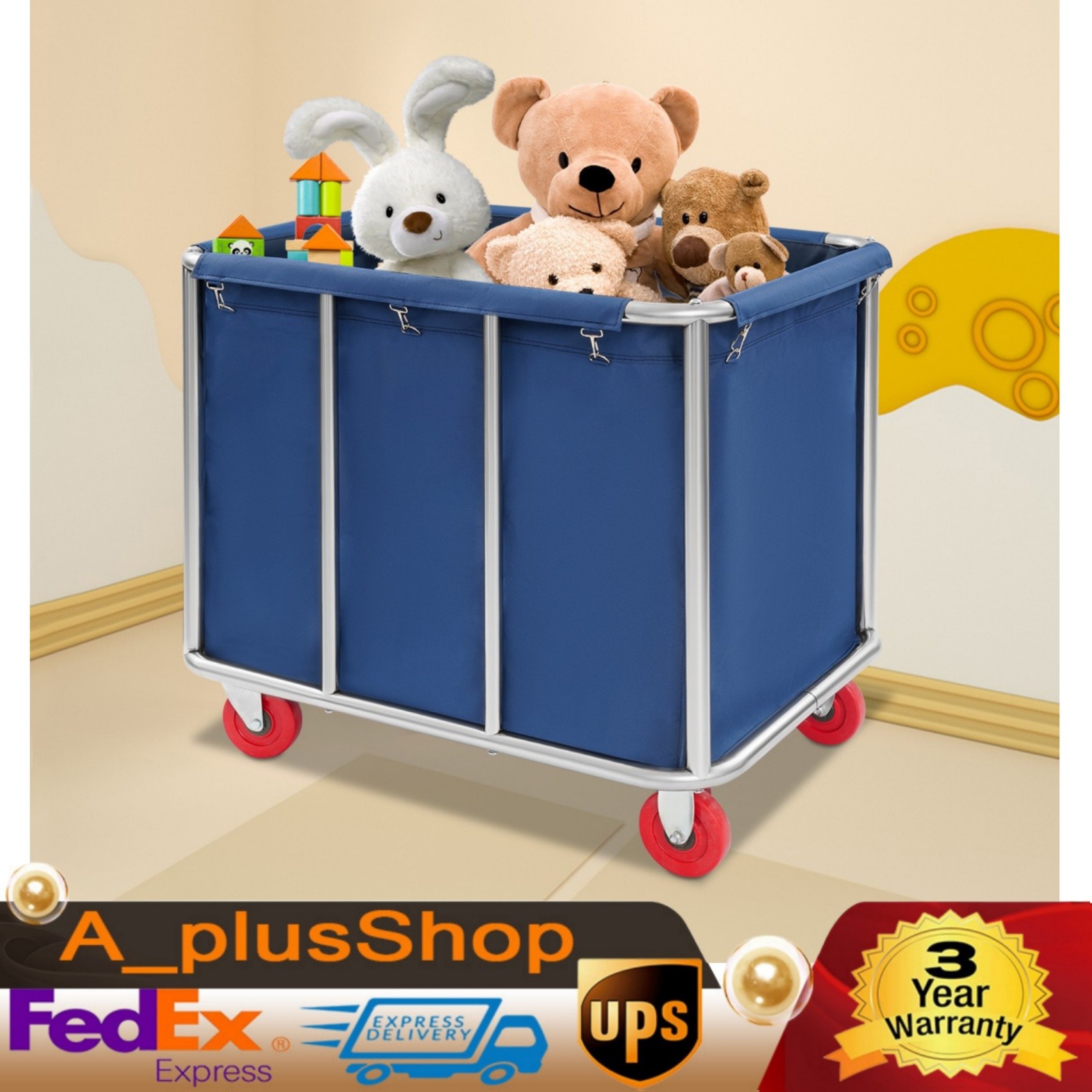 Commercial Laundry Cart with Wheels Laundry Cart Laundry Cart for Home Hotel USA