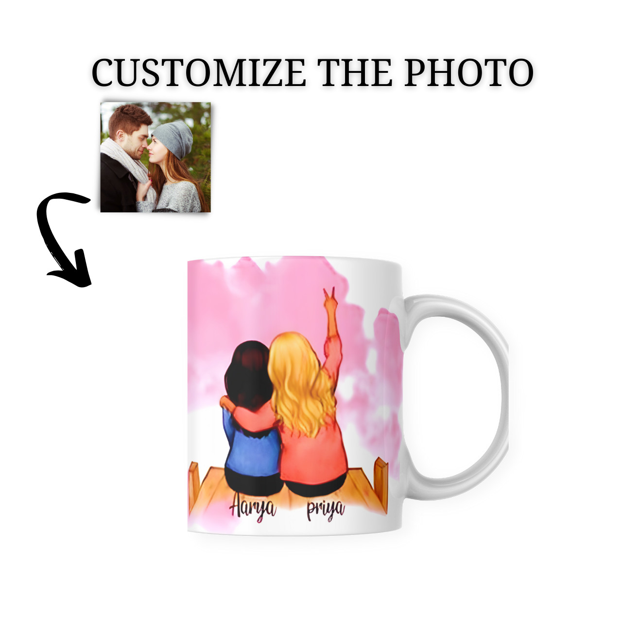 Personalized mug with text photo name logo personalized gift funny coffee mug 07