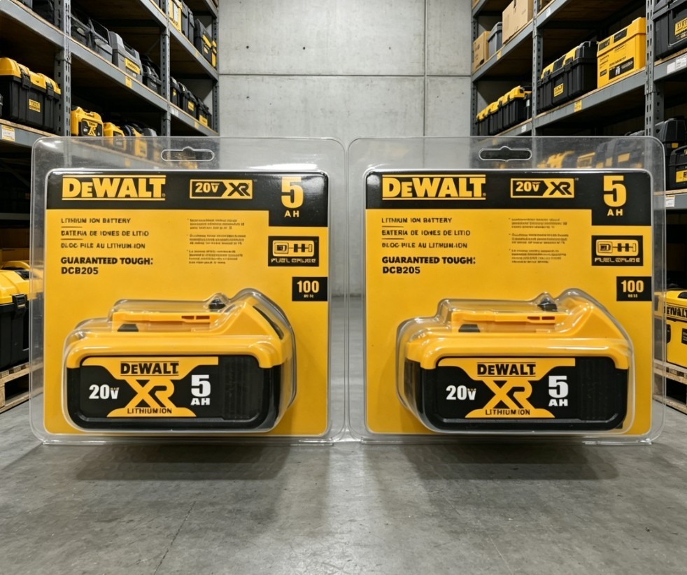 DEWALT 20V MAX Premium 5.0Ah Lithium-Ion Battery / Charger (2 Pack)