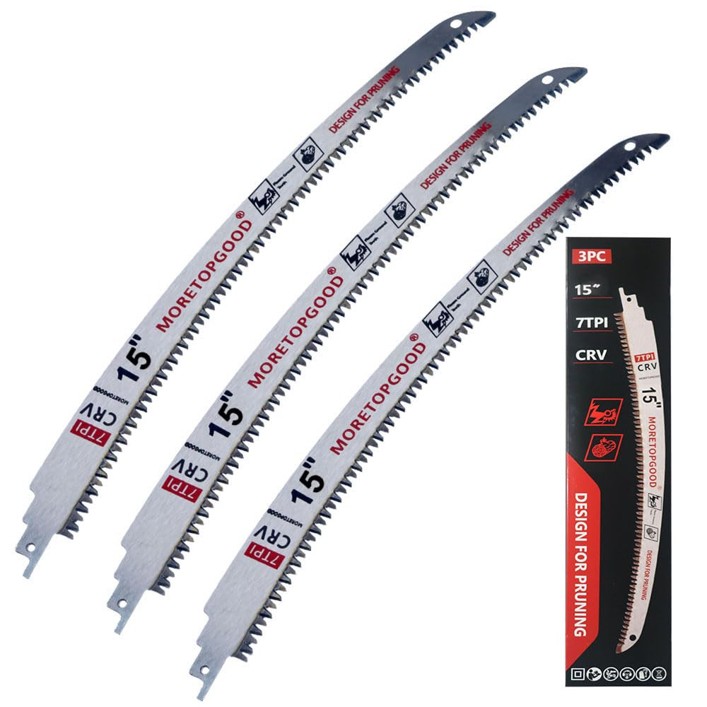 15” Arc Edge Reciprocating Saw Blade, 7TPI Japanese Teeth with Curved Edge Wood