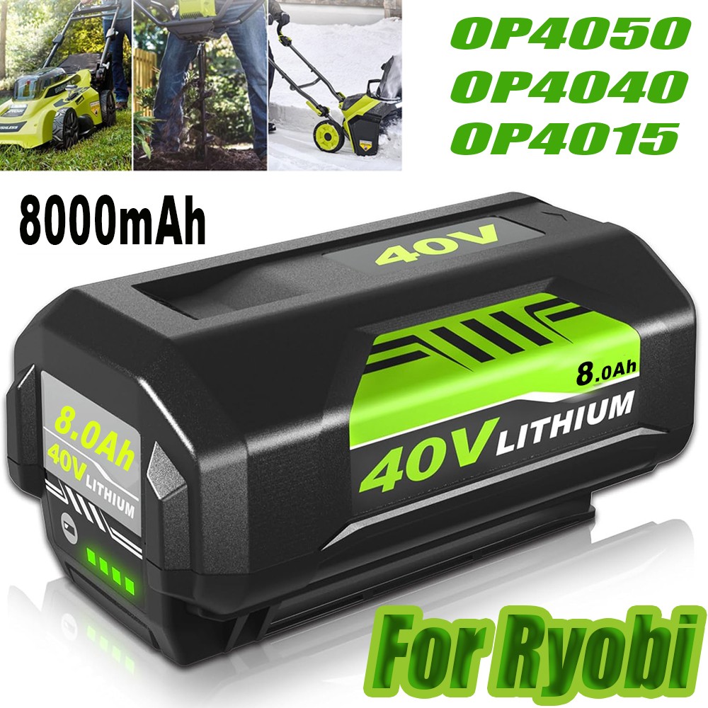 For RYOBI 40V OP4050 Lithium-Ion 8.0Ah OP4050 High Capacity Battery /Charger