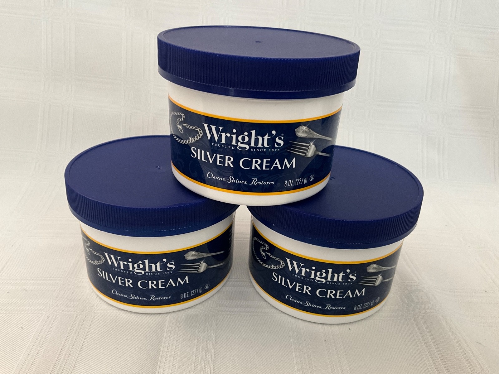 Wright’s Silver Cleaner & Polish Cream 8oz – 3 pk