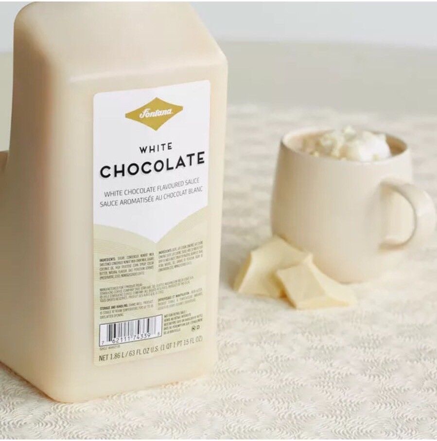 Fontana White Chocolate Mocha Sauce W/PUMP – BEST BY MARCH 3, 2026 **SALE**