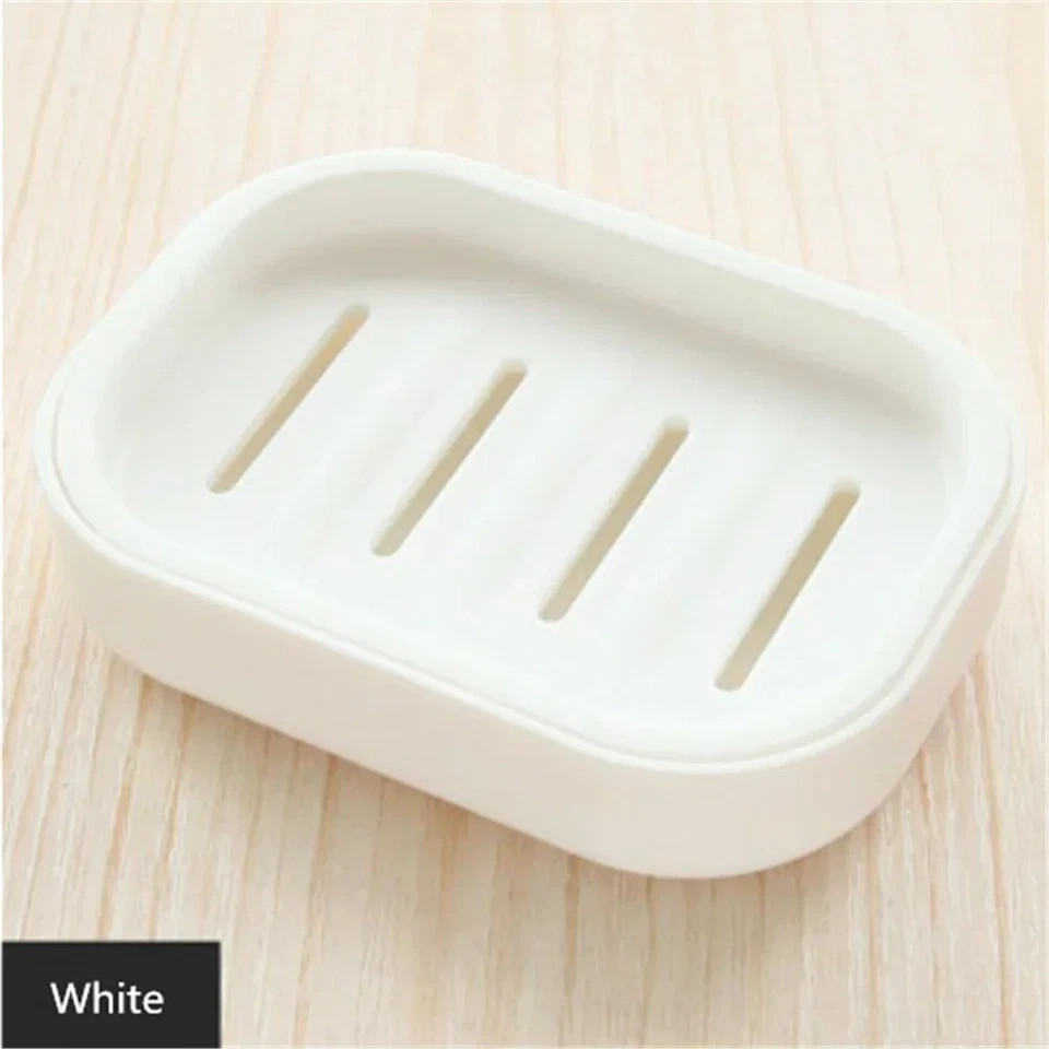Bathroom Water Draining Soap Dish Case Holder Drainer Soap Saver Storage Box New