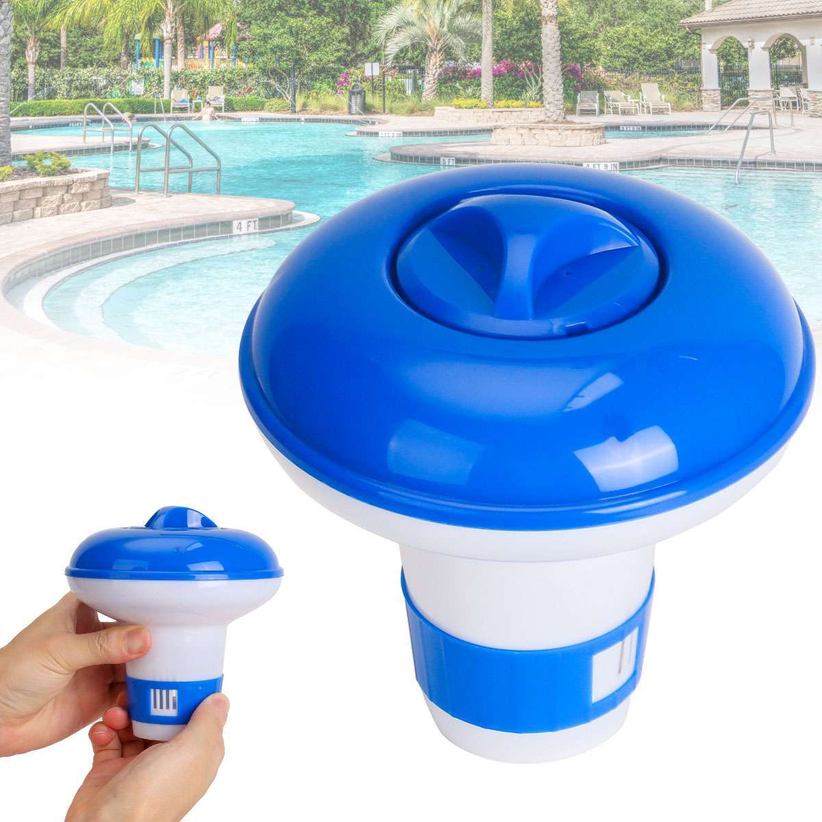 Chemical Dispenser Floater 1″ Chlorine Bromine Tablets for Cleaning Pool Spa new