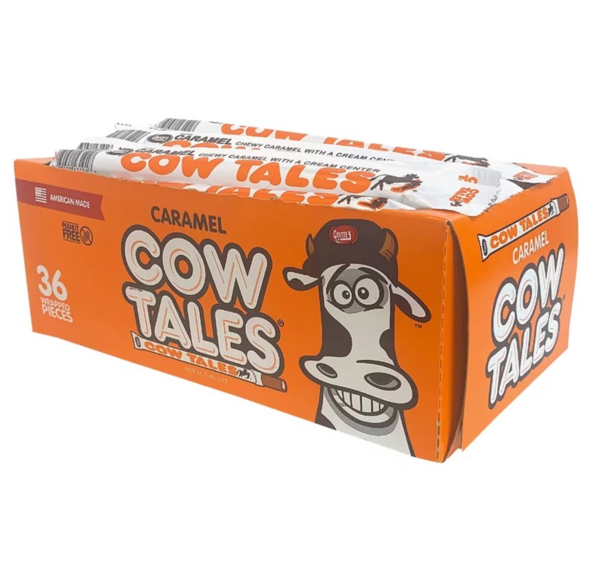 Cow Tales Original Caramel Cream Candy 36 oz Box Soft Cream Center 36 Ct