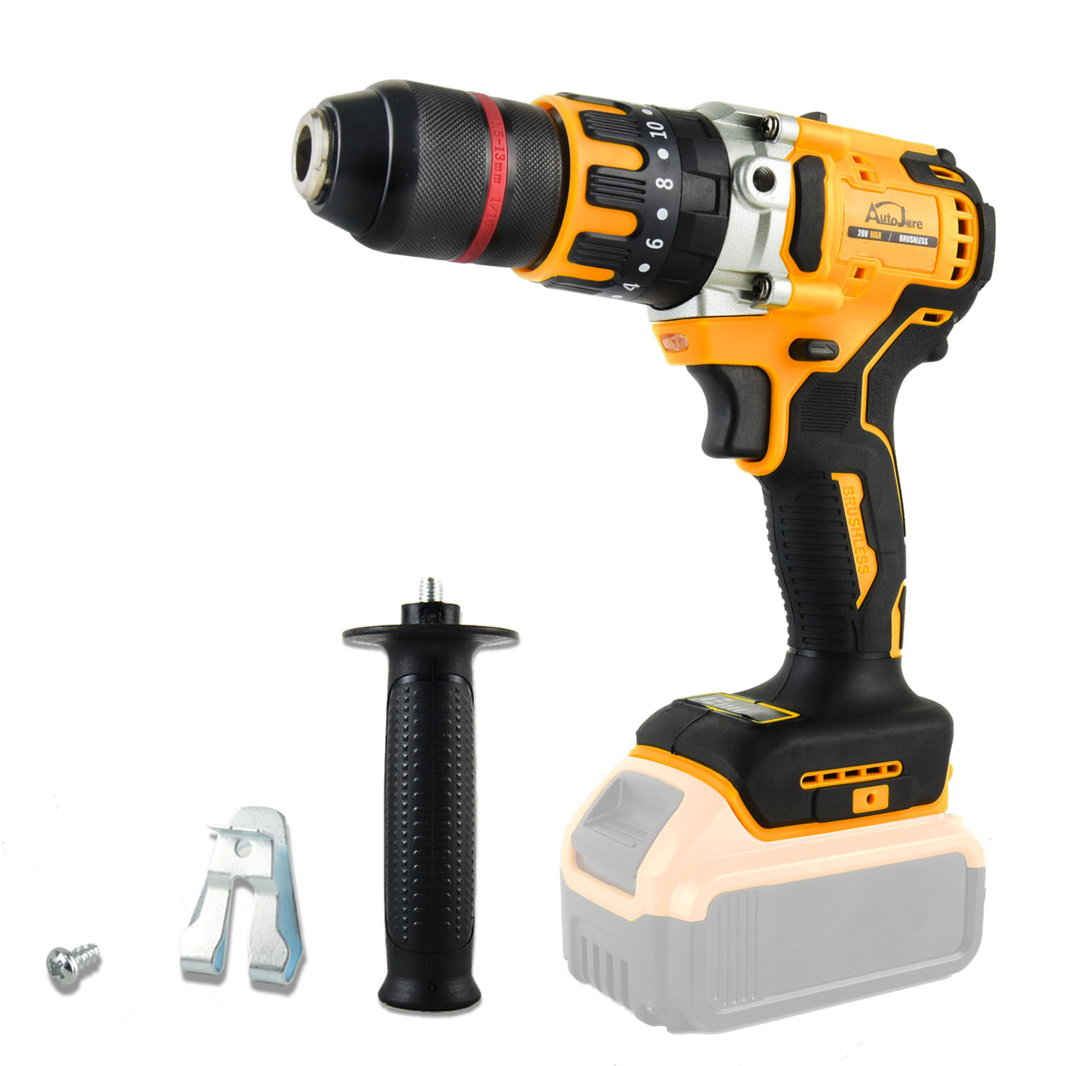 1/2″ Cordless Hammer Drill/Driver Brushless For DEWALT 20V MAX Battery 2-Speed