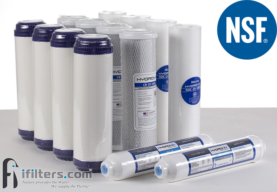 5 Stage RO Reverse Osmosis Water Filter Replacement NSF 14 filters 1-2 yr supply