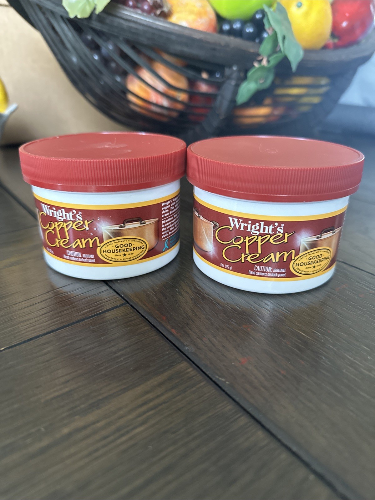 Lot of 2 Wright’s Copper and Brass Cream Cleaner – 8 Ounce – BRAND NEW OPEN BOX