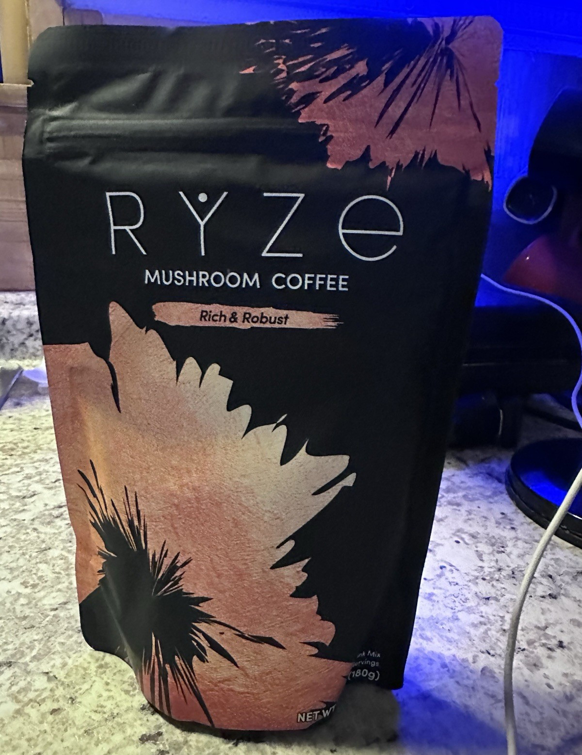 RYZE Mushroom Coffee Rich & Robust Dark Roast Vegan, 20 Calories/Serving